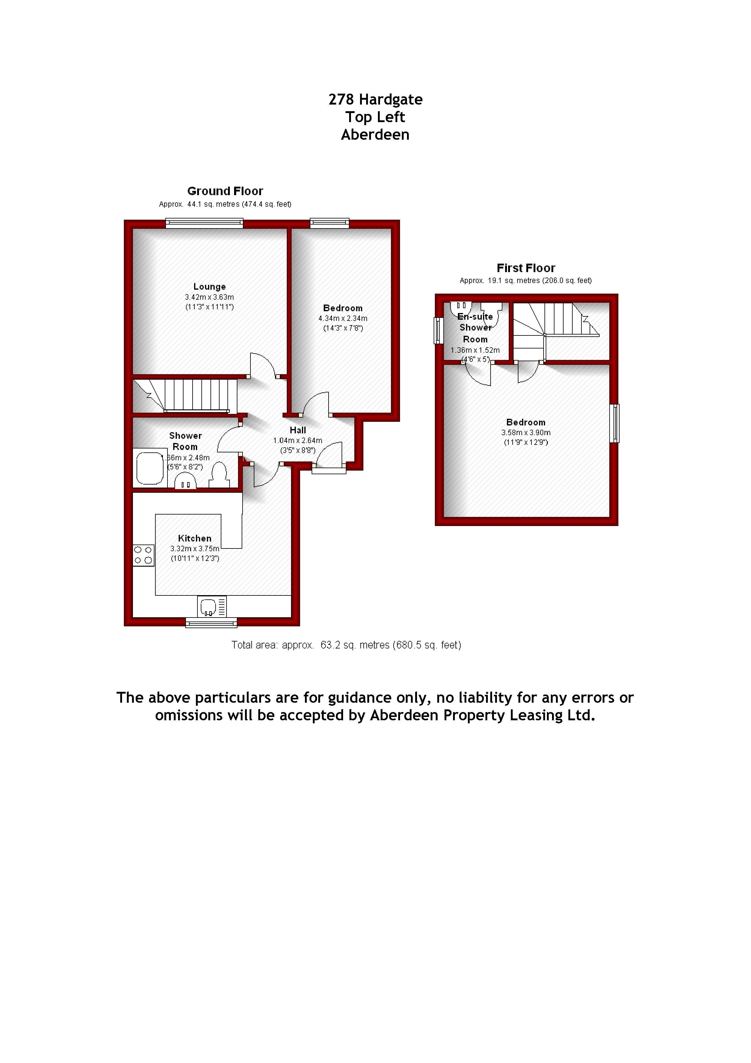 Hardgate, Top Left, floorplan